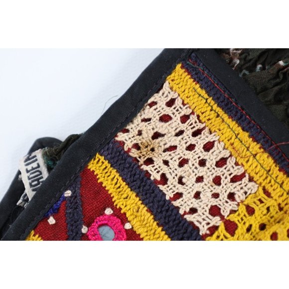 Vintage 50s 60s Traditional Rabari Rajasthani Badmeri Mirror Waist Band Wrap